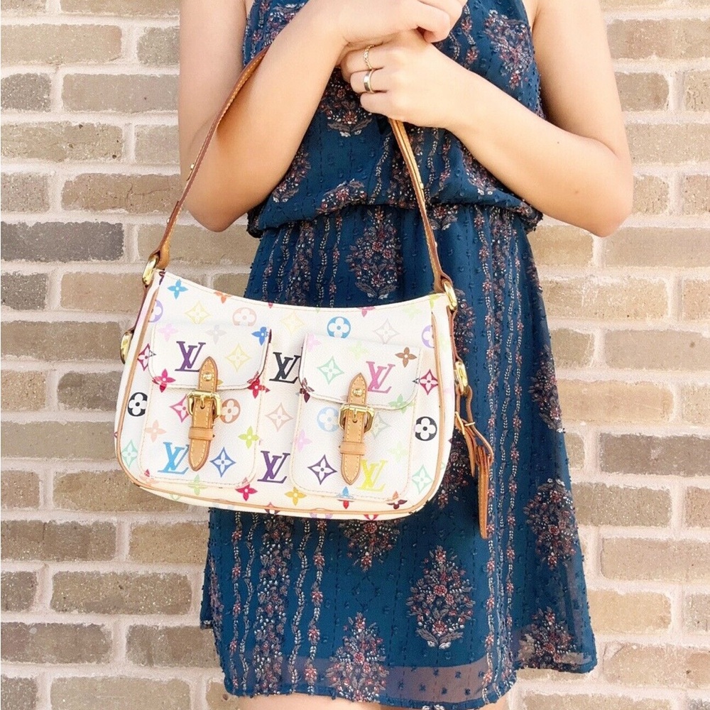 🩷🩵Discontinued Limited Edition Louis Vuitton Murakami Multicolor Lodge PM💜💙